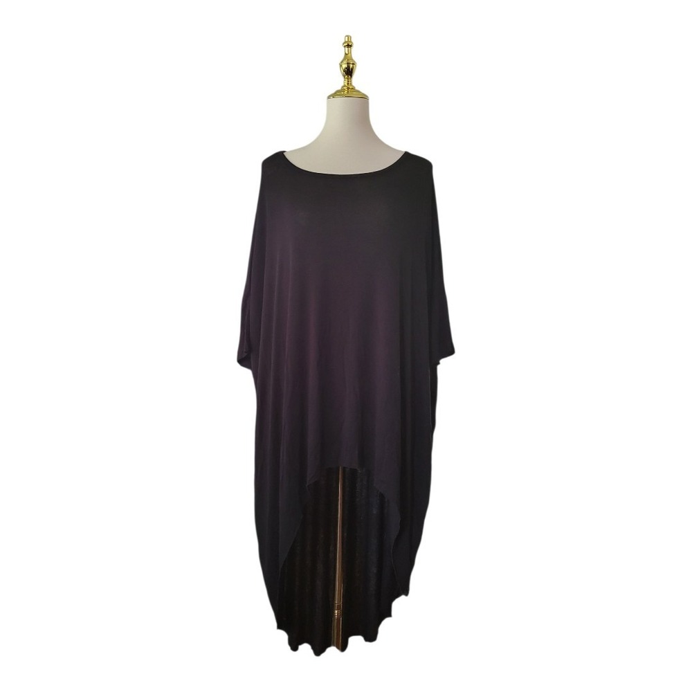 💕ASOS Curve Black Oversized High Low Top US 12 Batwing Sleeve‎ NWT